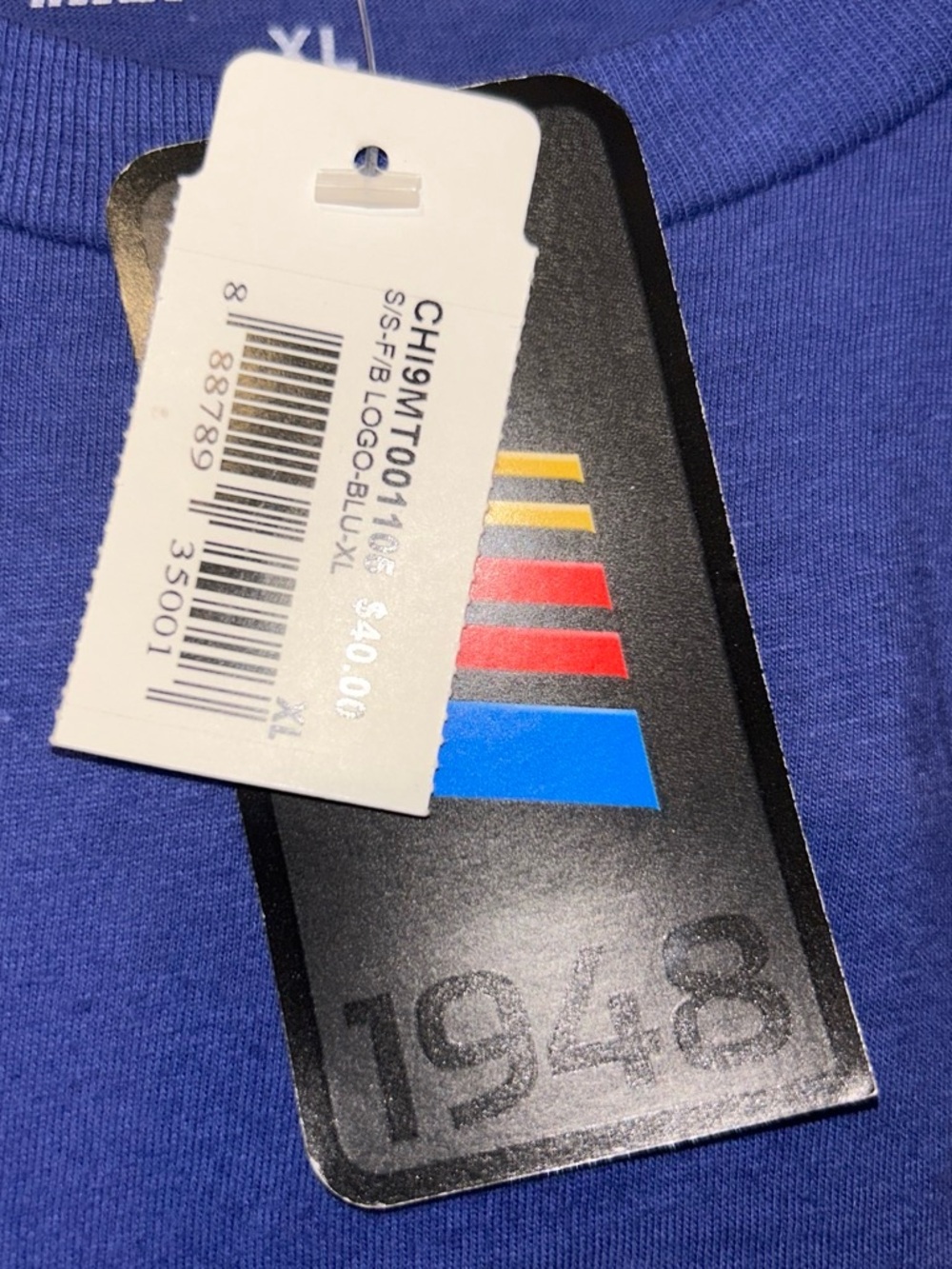 NASCAR $40 New Chicago Blue Short-Sleeve Men's T-Shirt - Picture 2 of 4